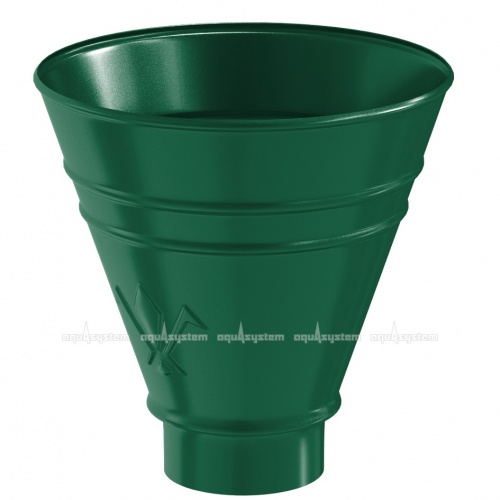 Воронка водосборная круглая AQUASYSTEM PURAL Зеленый RAL6005, D 125/90 мм